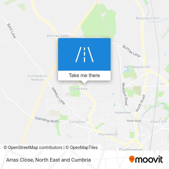 Arras Close map