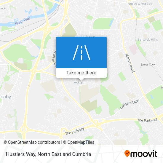 Hustlers Way map
