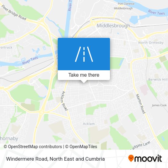 Windermere Road map