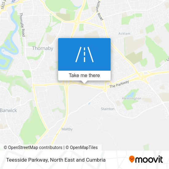 Teesside Parkway map