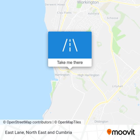 East Lane map