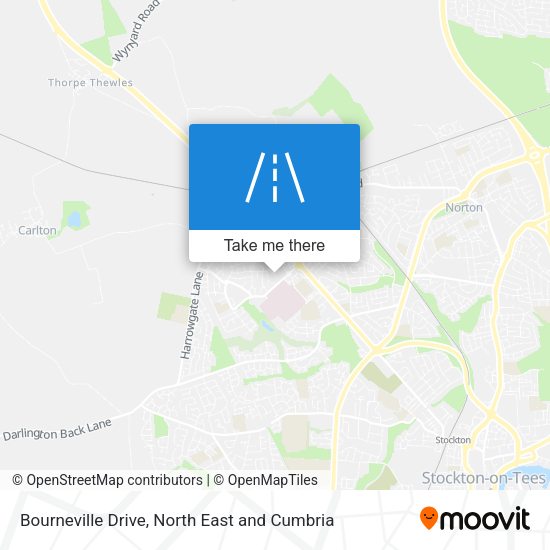 Bourneville Drive map