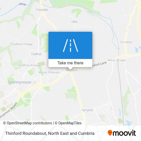 Thinford Roundabout map