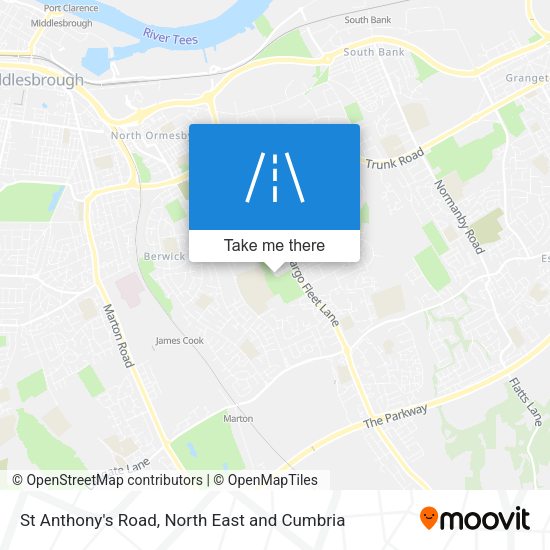 St Anthony's Road map