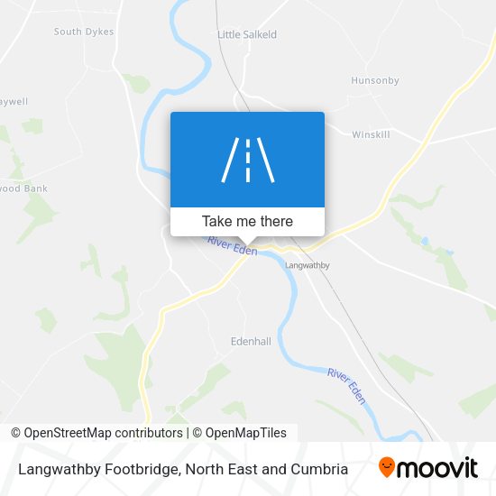 Langwathby Footbridge map