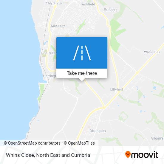 Whins Close map