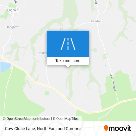 Cow Close Lane map