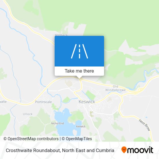 Crosthwaite Roundabout map