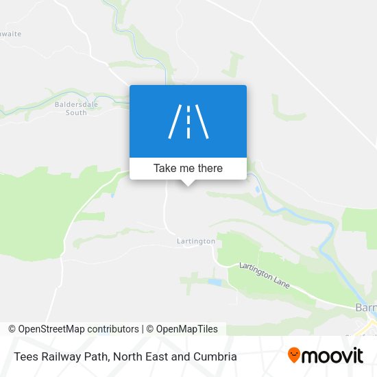Tees Railway Path map