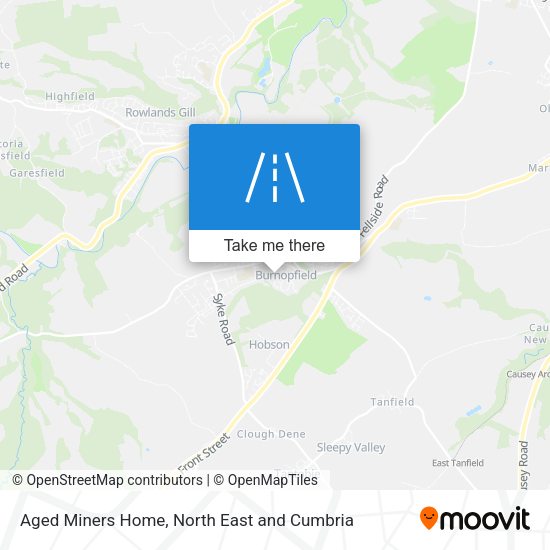 Aged Miners Home map