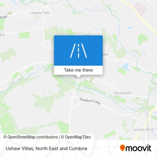 Ushaw Villas map