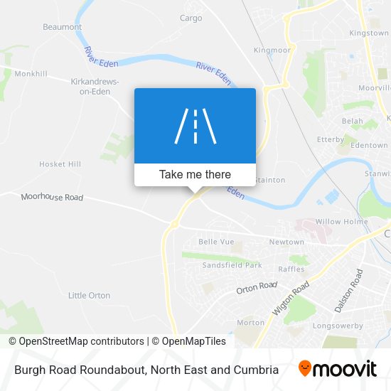Burgh Road Roundabout map