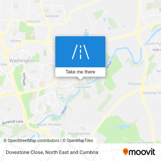 Dovestone Close map