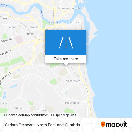 Cedars Crescent map