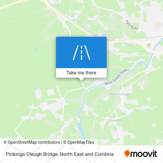 Pinkings Cleugh Bridge map