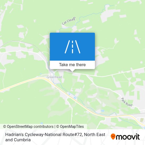 Hadrian's Cycleway-National Route#72 map