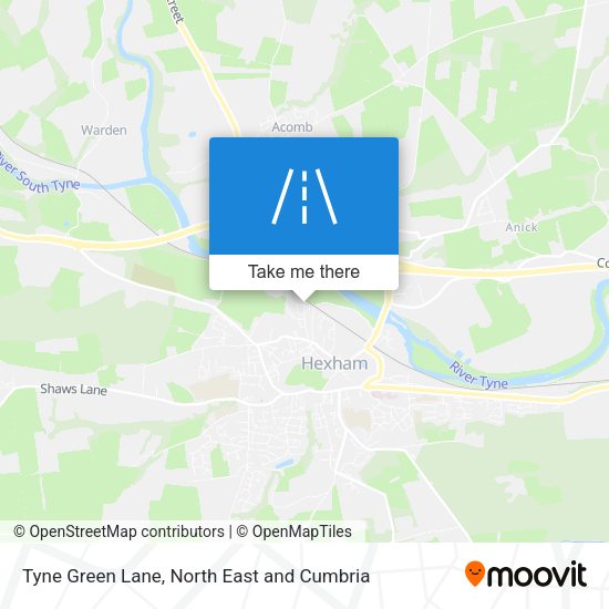 Tyne Green Lane map