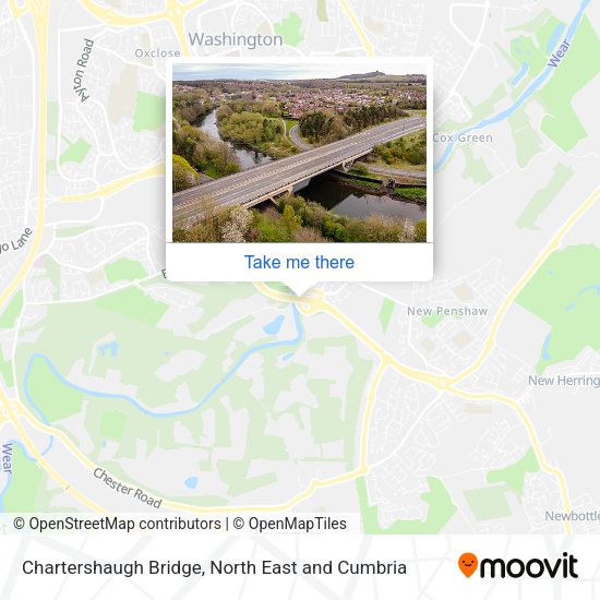 Chartershaugh Bridge map