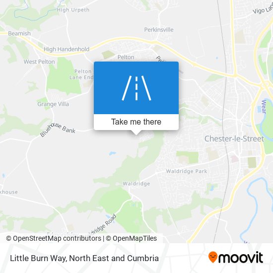 Little Burn Way map