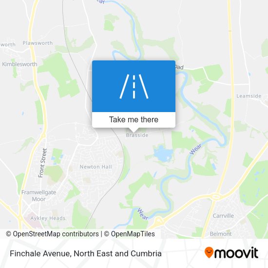 Finchale Avenue map