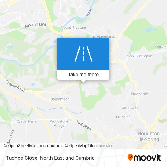 Tudhoe Close map