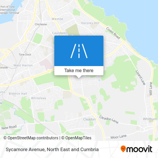 Sycamore Avenue map
