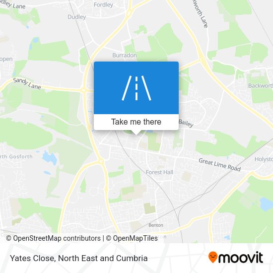 Yates Close map