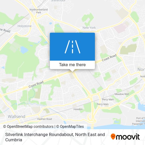 Silverlink Interchange Roundabout map