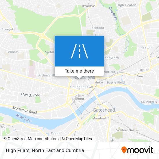 High Friars map