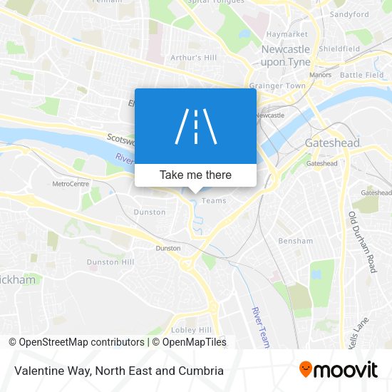 Valentine Way map