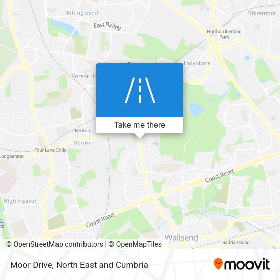 Moor Drive map