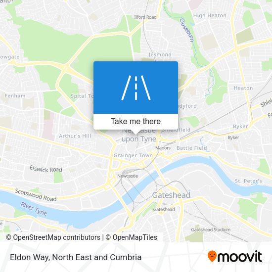 Eldon Way map