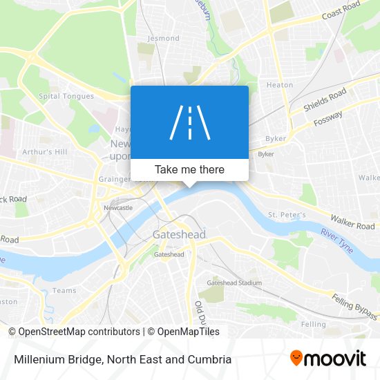 Millenium Bridge map