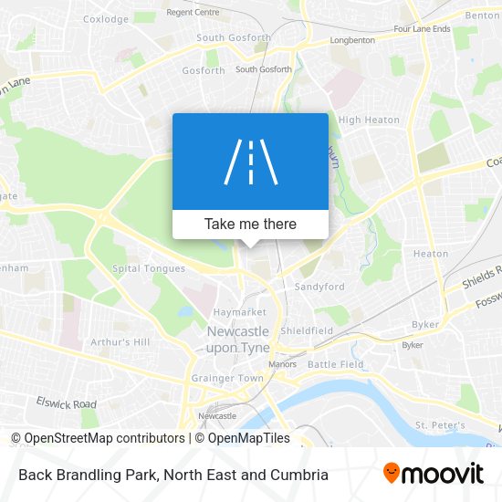 Back Brandling Park map