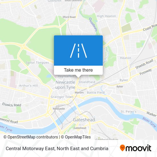 Central Motorway East map