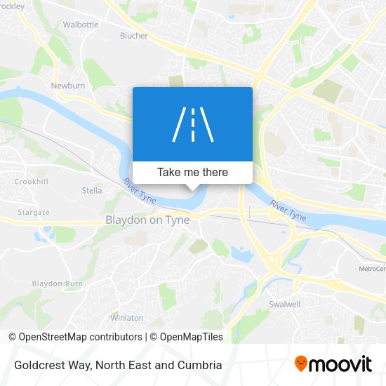 Goldcrest Way map