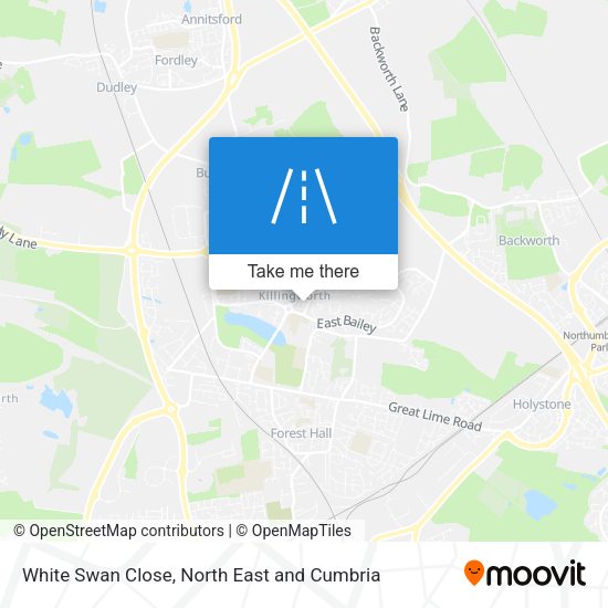 White Swan Close map