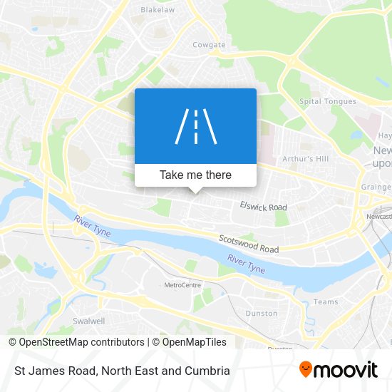 St James Road map