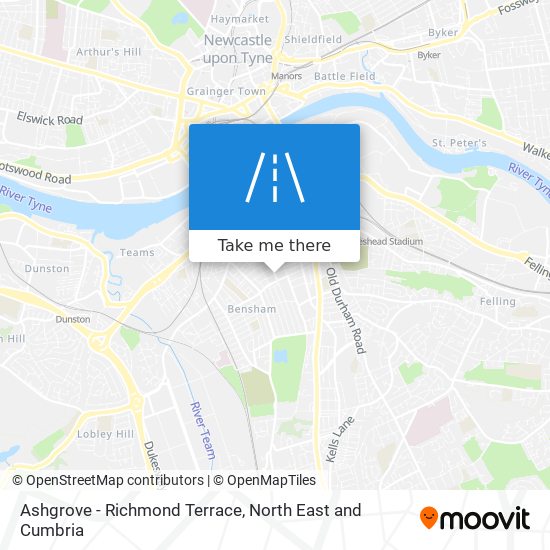 Ashgrove - Richmond Terrace map