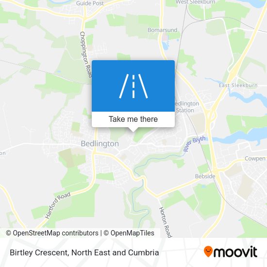 Birtley Crescent map