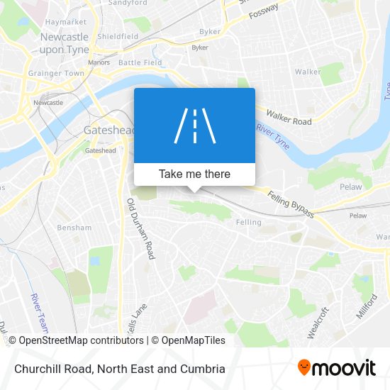 Churchill Road map