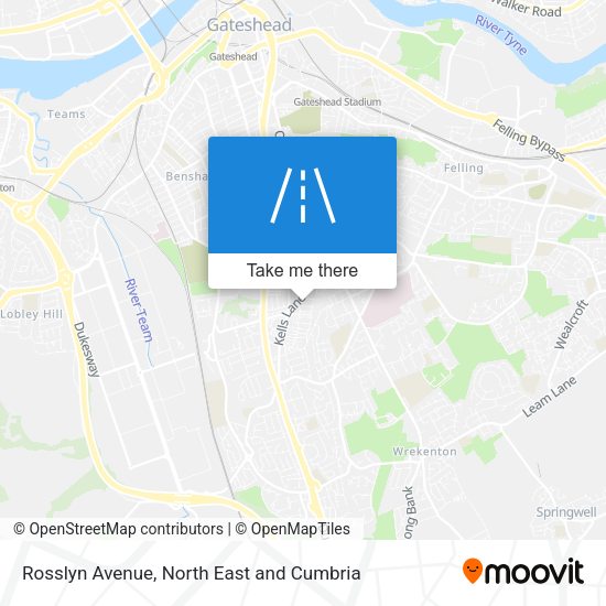 Rosslyn Avenue map