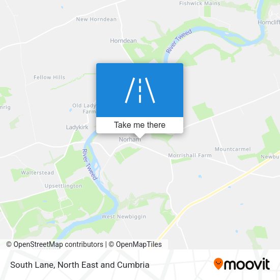 South Lane map