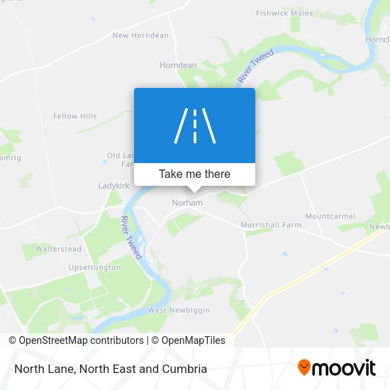 North Lane map