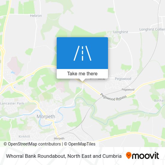 Whorral Bank Roundabout map