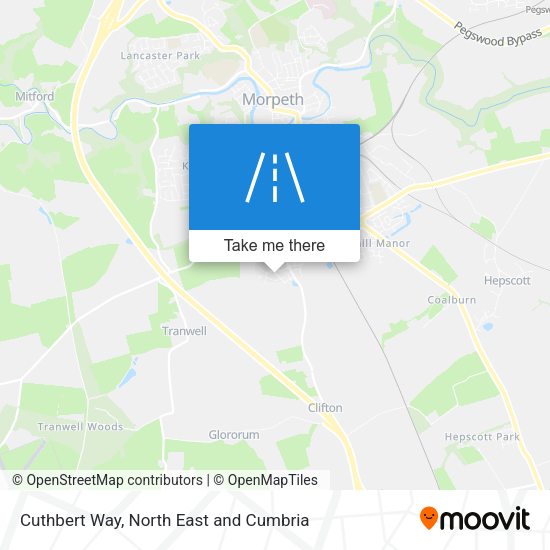 Cuthbert Way map