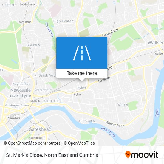 St. Mark's Close map