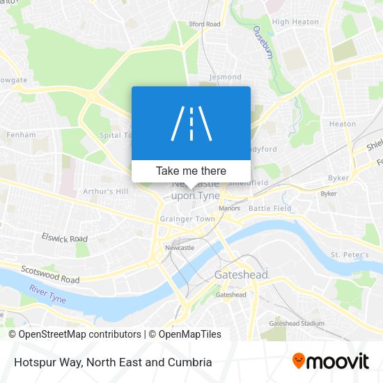 Hotspur Way map