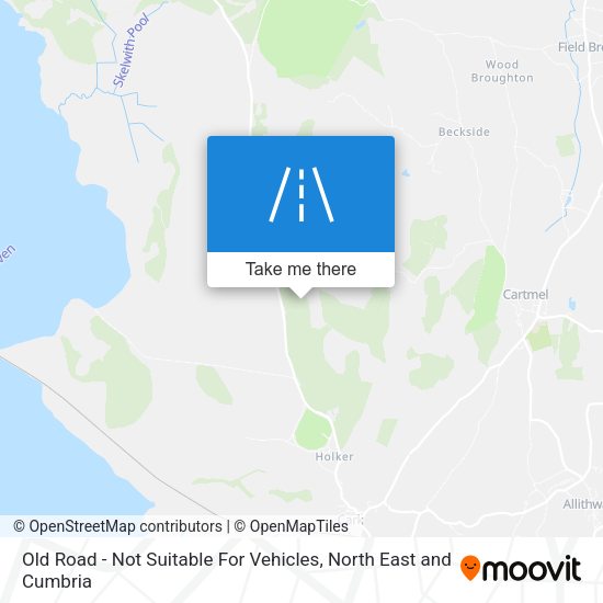 Old Road - Not Suitable For Vehicles map