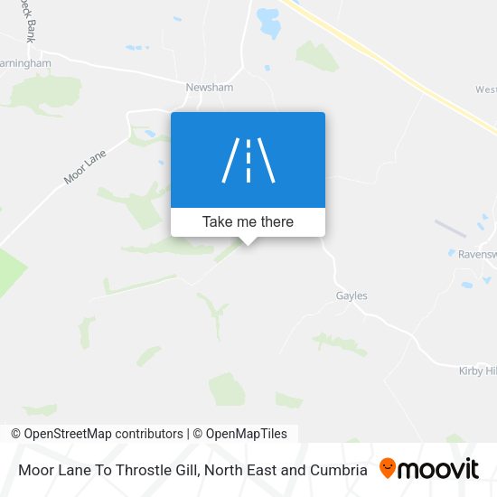 Moor Lane To Throstle Gill map